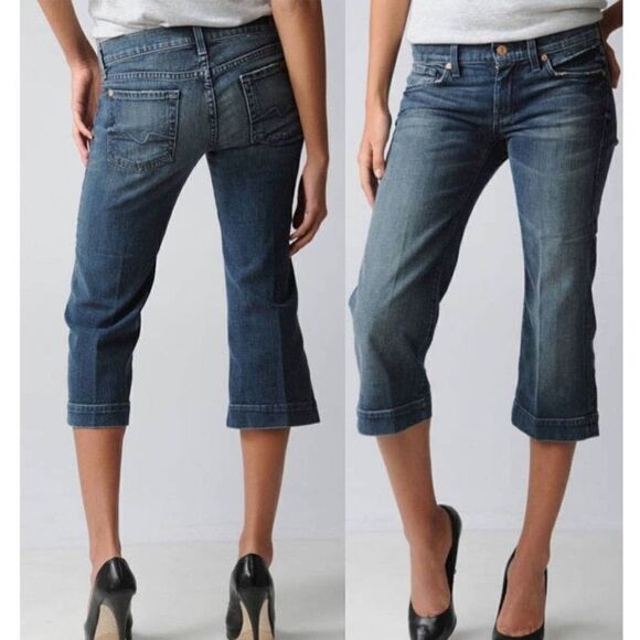 7 For All Mankind Dojo Denim Capri - Women’s 26 - Picture 1 of 11